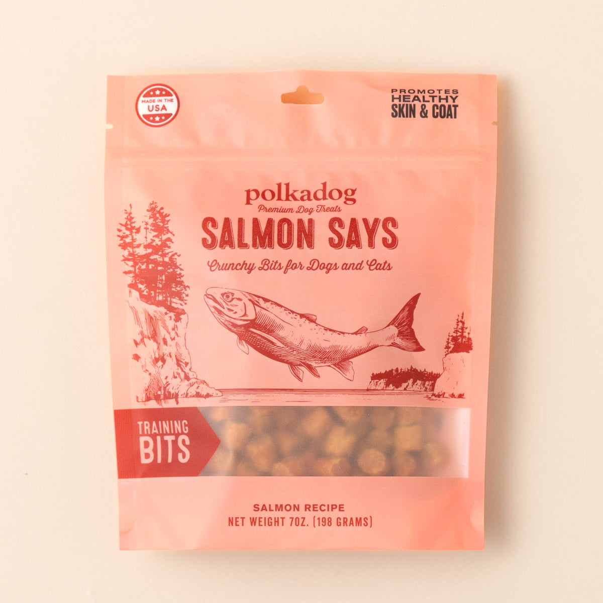 Polkadog - Salmon Says Training Bits Crunchy Dog & Cat Treats