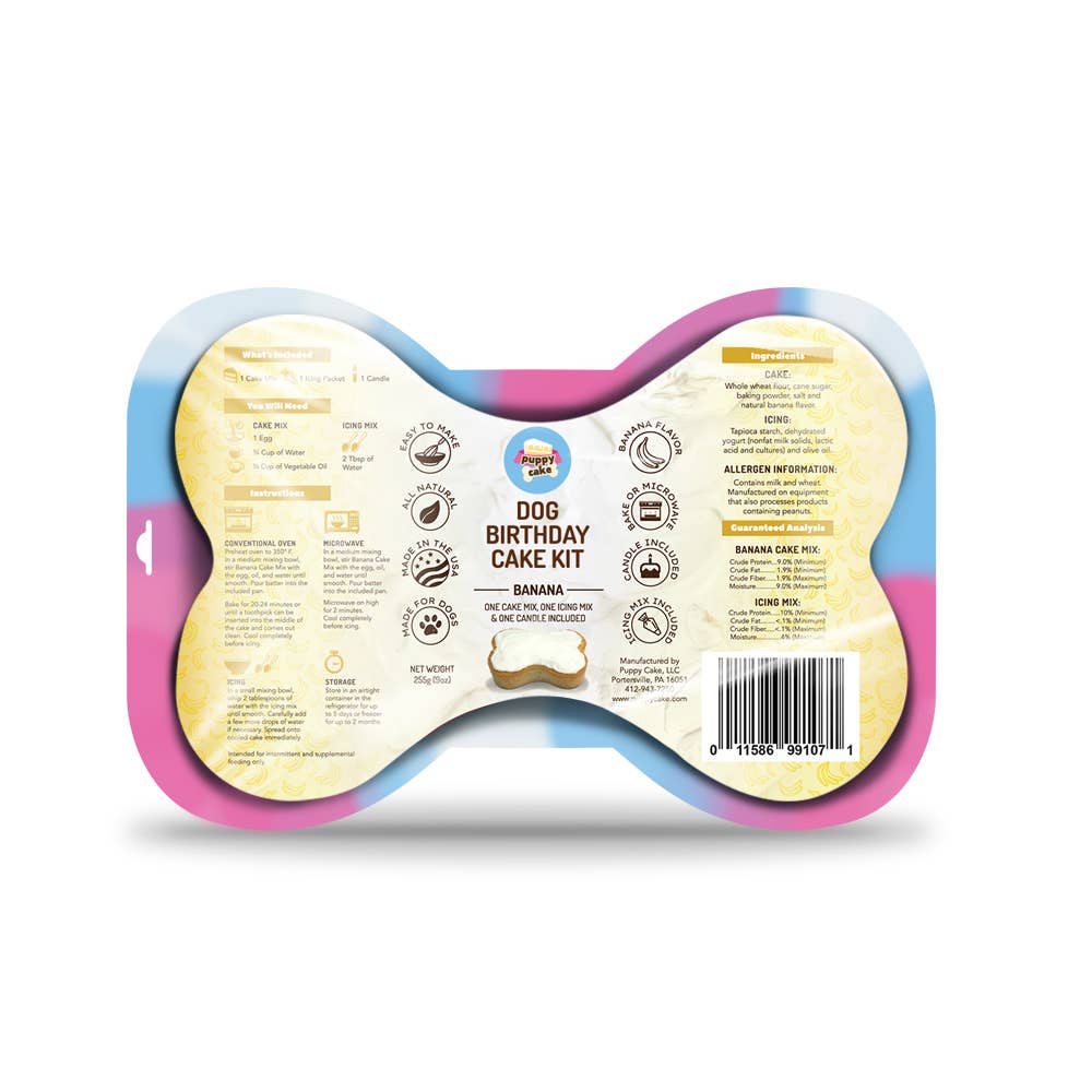 Dog Birthday Cake Kit - Birthday Cake with Pupfetti Sprinkles