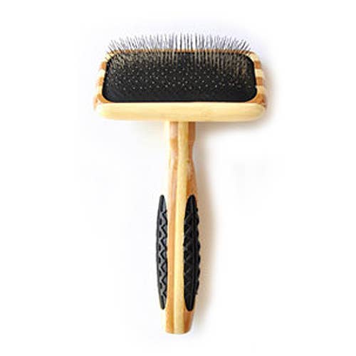 BASS Slicker Brush Wood Handle Small