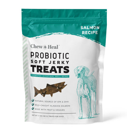 Chew + Heal : Wild Alaskan Probiotic Soft Jerky Treats for Dogs - 5oz.