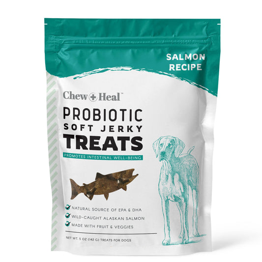 Chew + Heal : Wild Alaskan Probiotic Soft Jerky Treats for Dogs - 5oz.