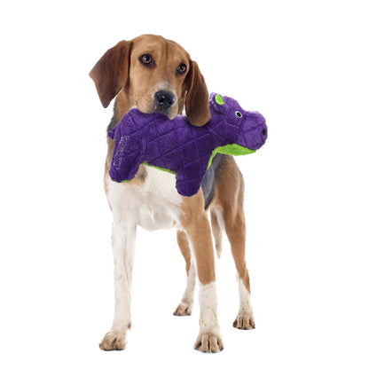 Mighty Safari Hippo - Purple, Plush, Squeaky Dog Toy