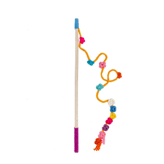 Chilly Dog - Wooly Cat Wand Cat Toy - Flower