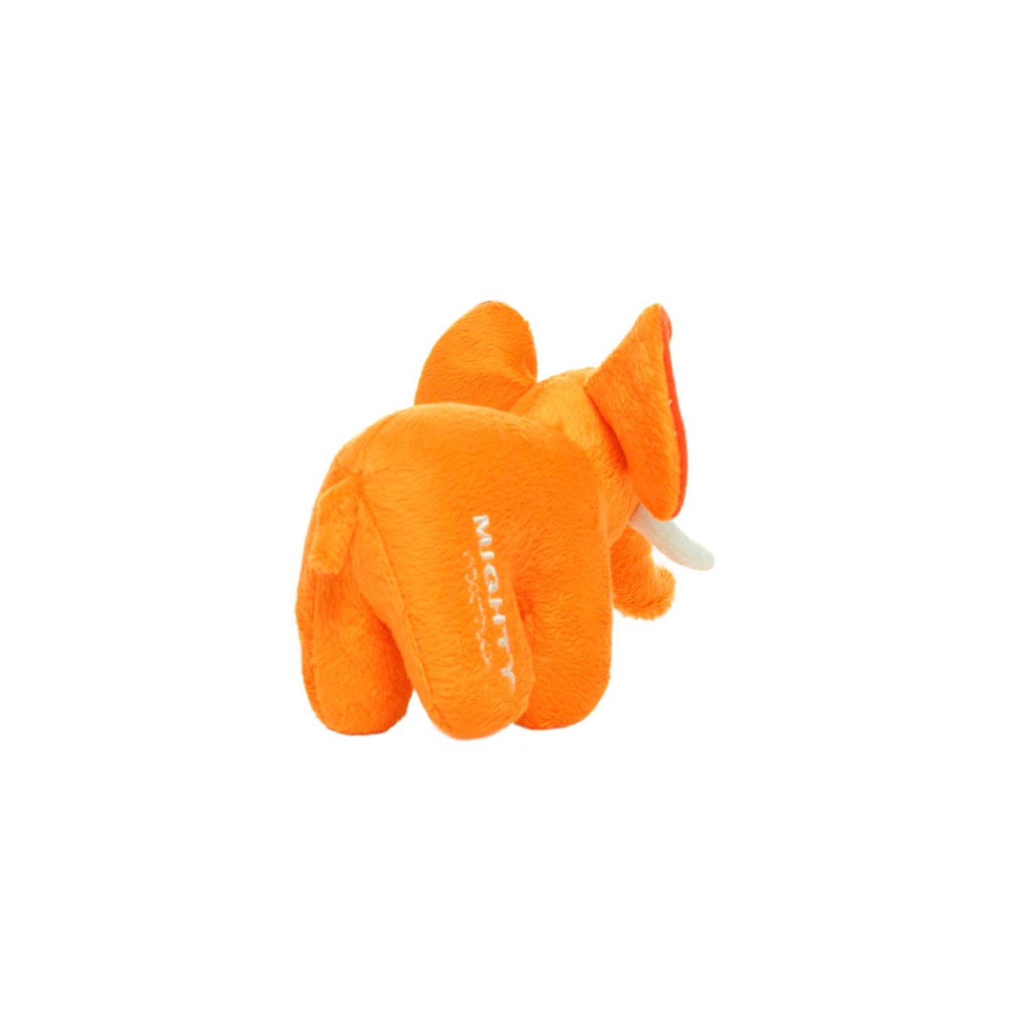 Mighty Jr Safari Elephant - Orange, Plush, Squeaky Dog Toy