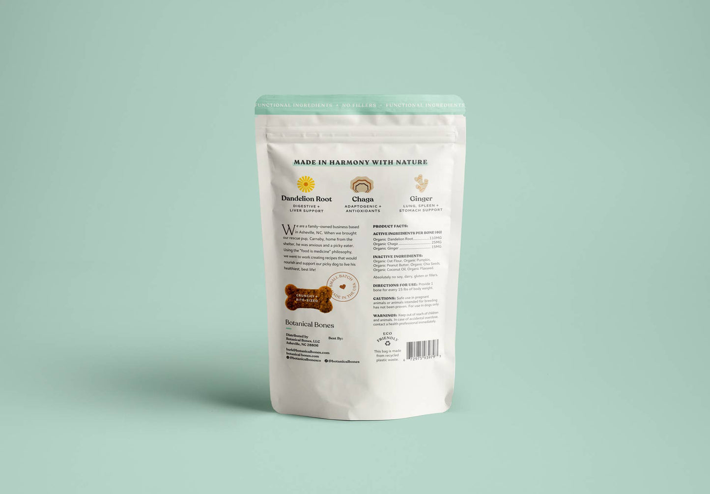 Botanical Bones - Inner Glow Cookies - All Natural, Organic Dog Treats