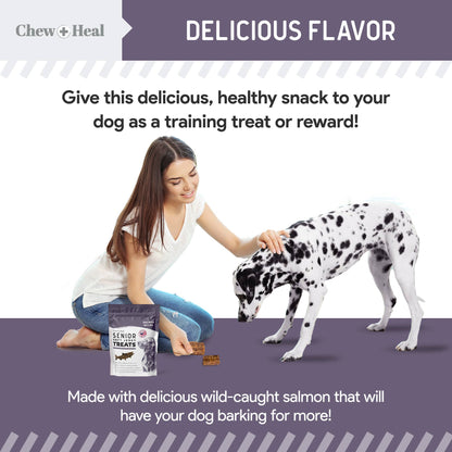 Chew + Heal : Senior Wild Alaskan Salmon Limited Ingredient Dog Treats: 5oz