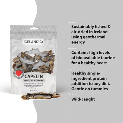 Icelandic+ - Capelin Whole Fish & Pieces Dog Treats 2.5 oz