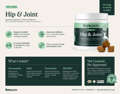 Fera Pets - Hip & Joint Soft Chews for Dogs - 30ct