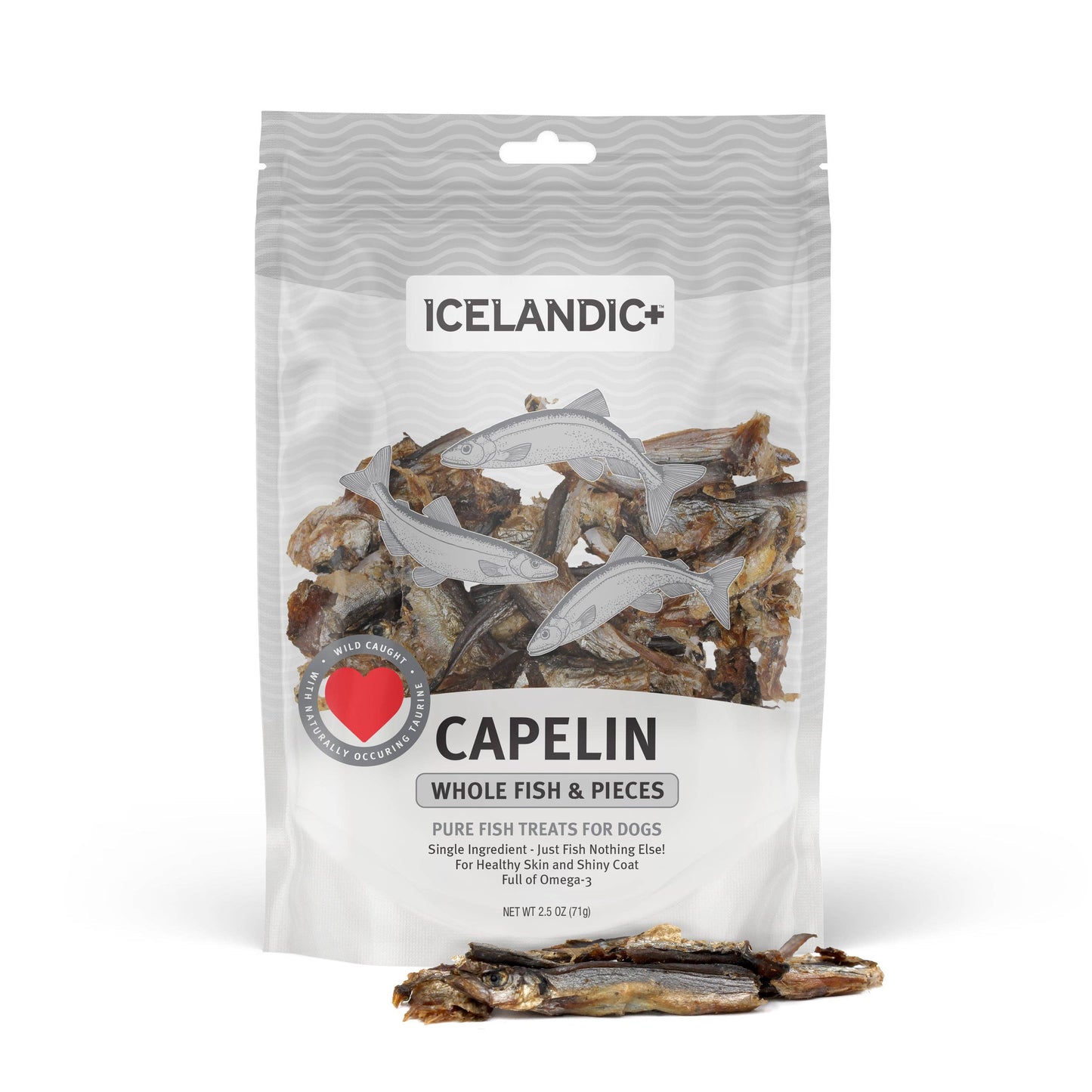 Icelandic+ - Capelin Whole Fish & Pieces Dog Treats 2.5 oz