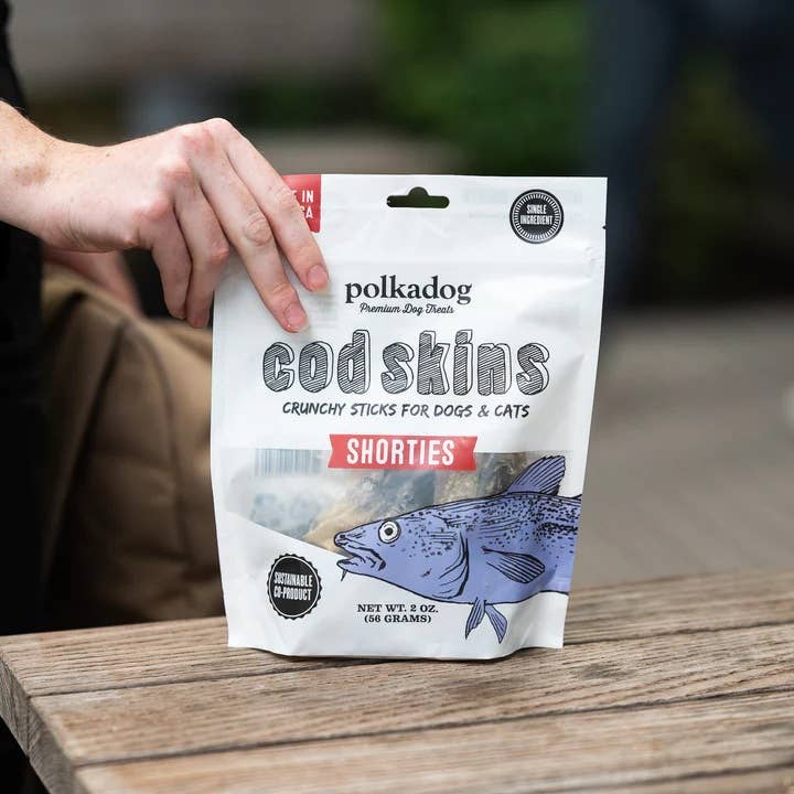 Polkadog - Cod Skins Jerky Shorties Crunchy Dog & Cat Treats