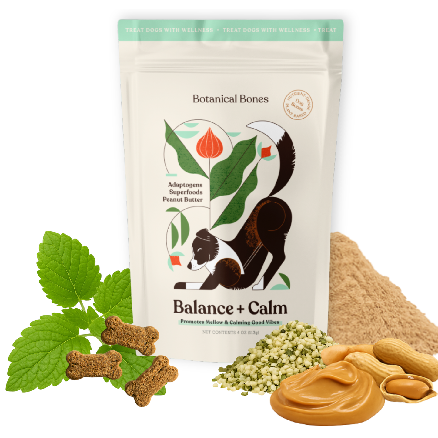 Botanical Bones - Balance + Calm Cookies - All Natural, Organic Dog Treats