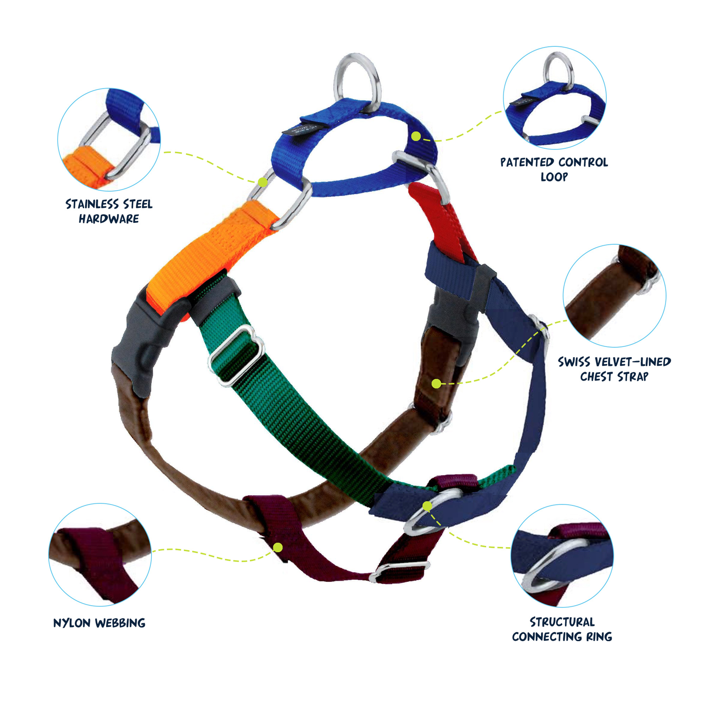 2 Hounds Design - Jellybean Spice Freedom No-Pull Dog Harness