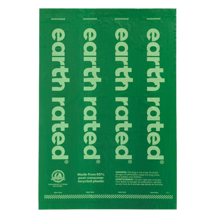 Earth Rated - Unscented Poop Bags 120ct on 8 Refill Rolls