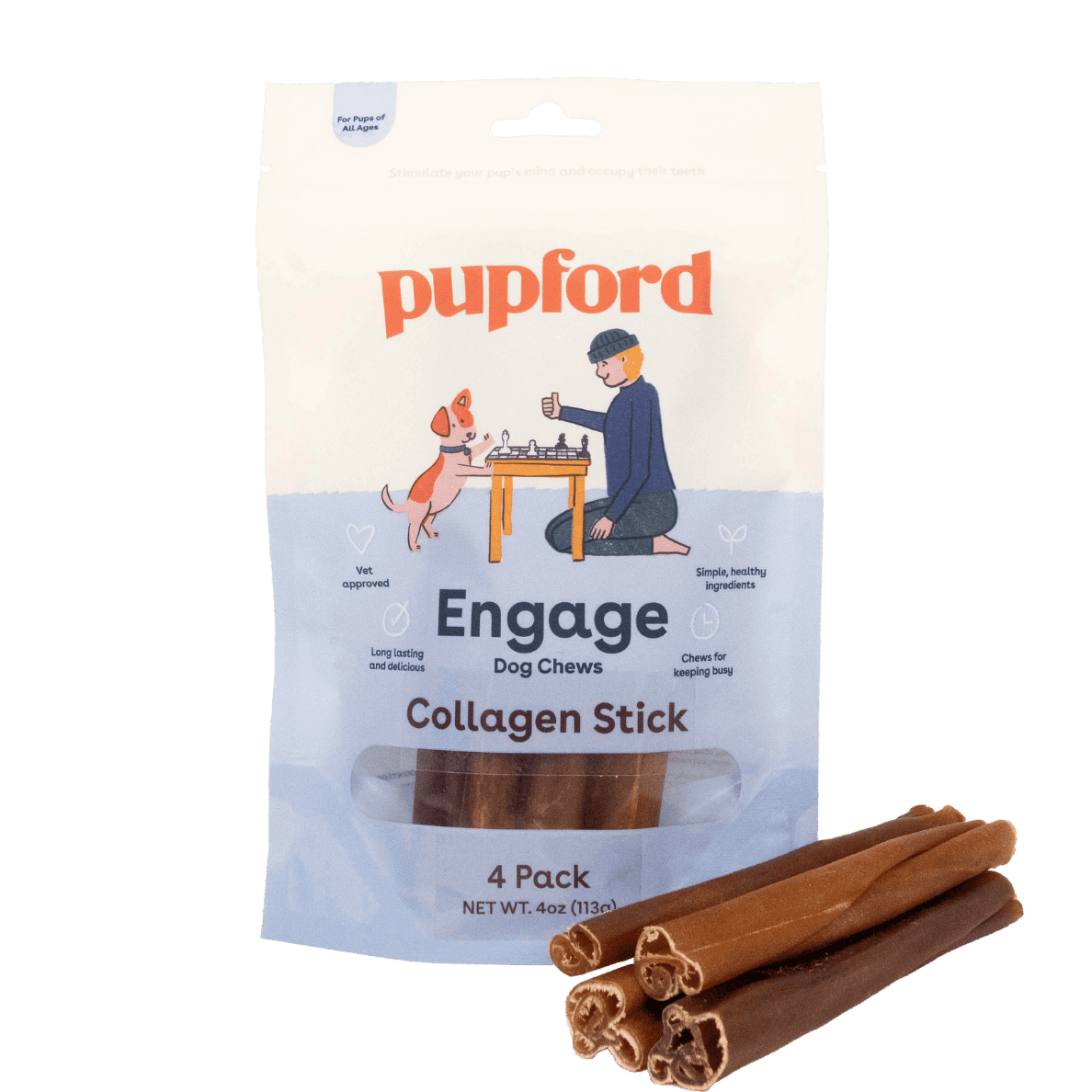 Pupford - Collagen Stick: 4 Pack