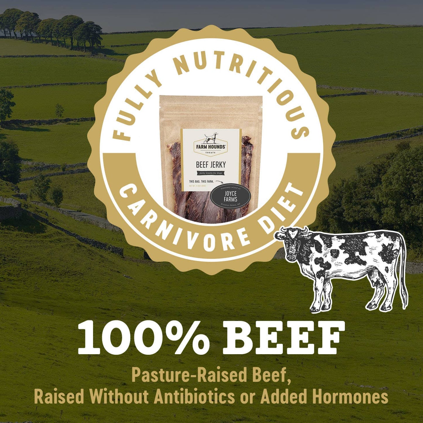 Farm Hounds - Beef Jerky - All-Natural Dog Treats - 3.5oz: 3.5oz