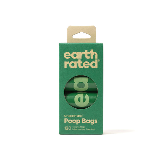 Earth Rated - Unscented Poop Bags 120ct on 8 Refill Rolls
