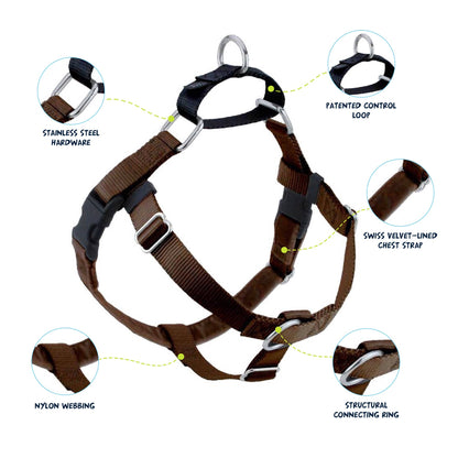2 Hounds Design - Brown Freedom No-Pull Dog Harness