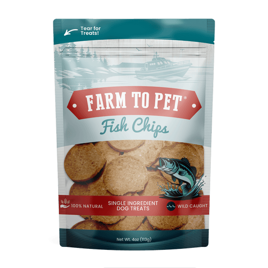 Farm To Pet - Walleye Fish Chips Dog Treats – Made in USA: Standard 4oz