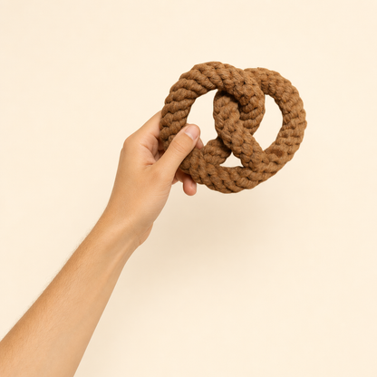 Monli Pet Toys - Handcrafted Pretzel Pet Toy Sustainable Chew Toy