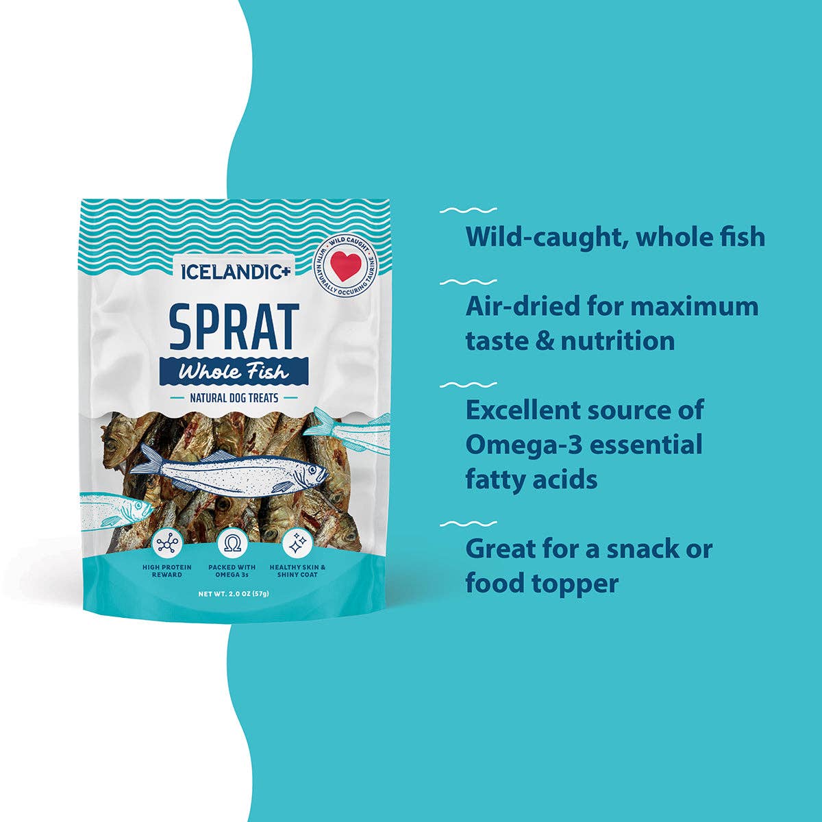 Icelandic+ - Sprat Whole Fish Dog Treats 2.0 oz