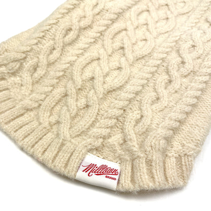 Essential Cable Knit Dog Sweater – Soft & Stretchy Acrylic - Cream