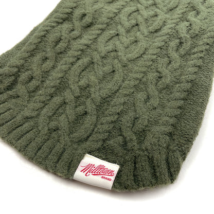 Essential Cable Knit Dog Sweater – Soft & Stretchy Acrylic - Olive Green