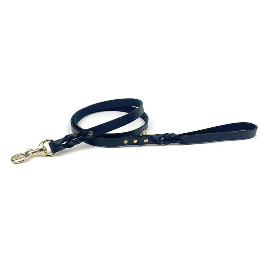 Auburn Lake Country Braided Leather Leash - Black