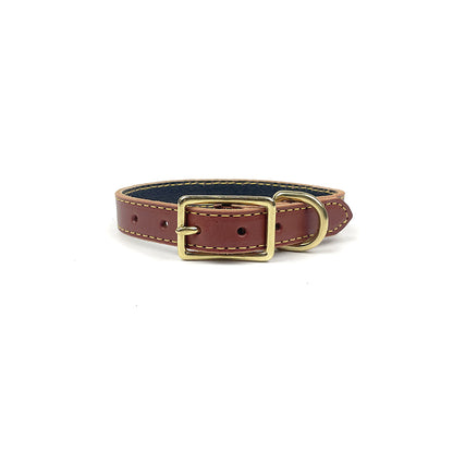 Auburn Lake Country Stitched Leather Collar - Tan