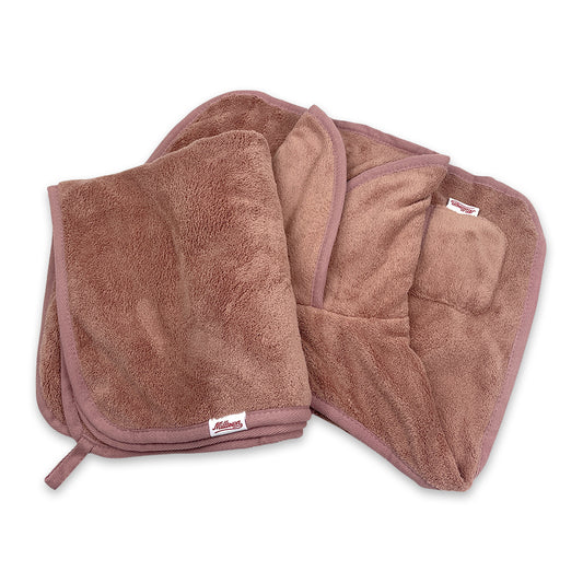 Dog Bathrobe & Towel Set - Rose