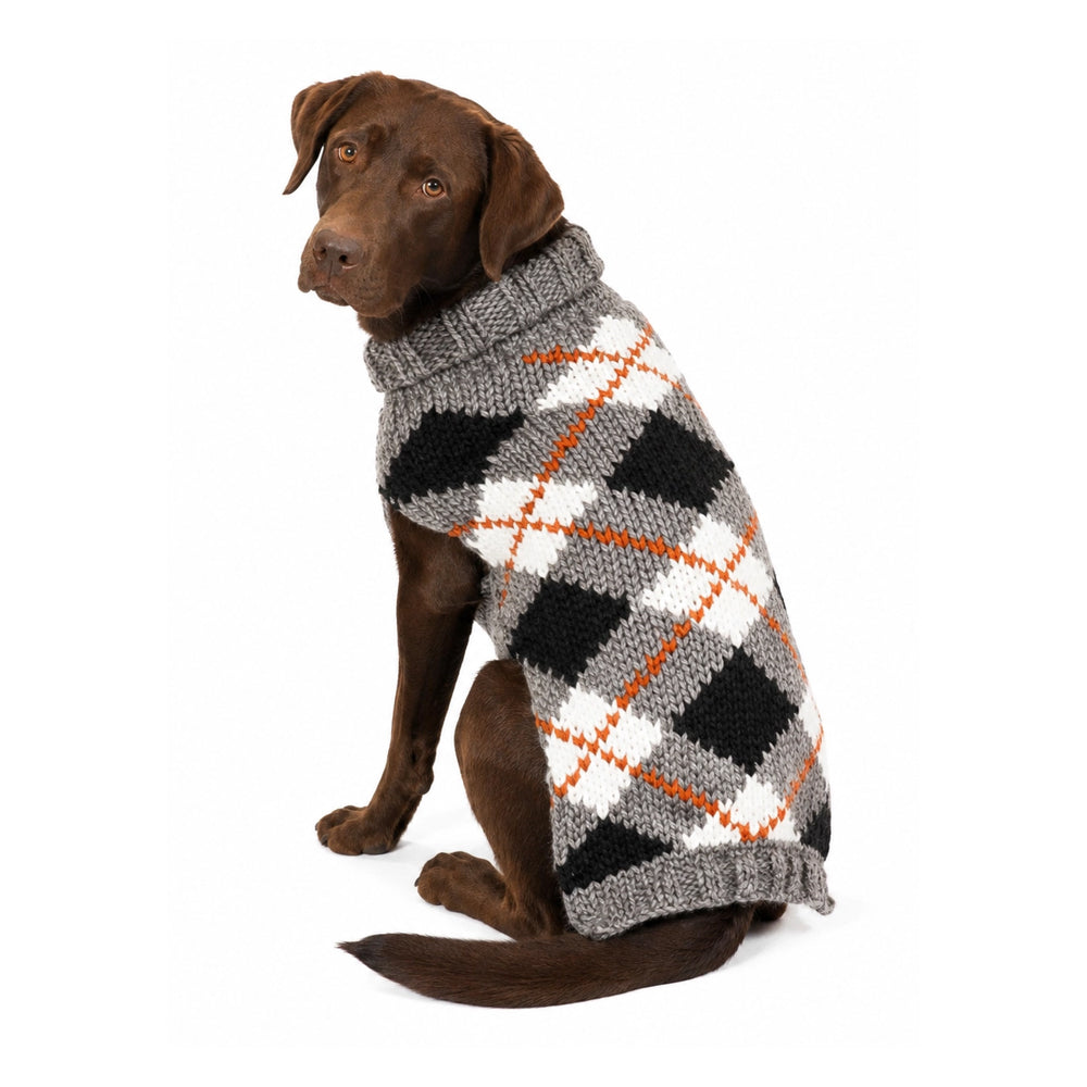 Chilly Dog Sweater - Alpaca Grey Argyle