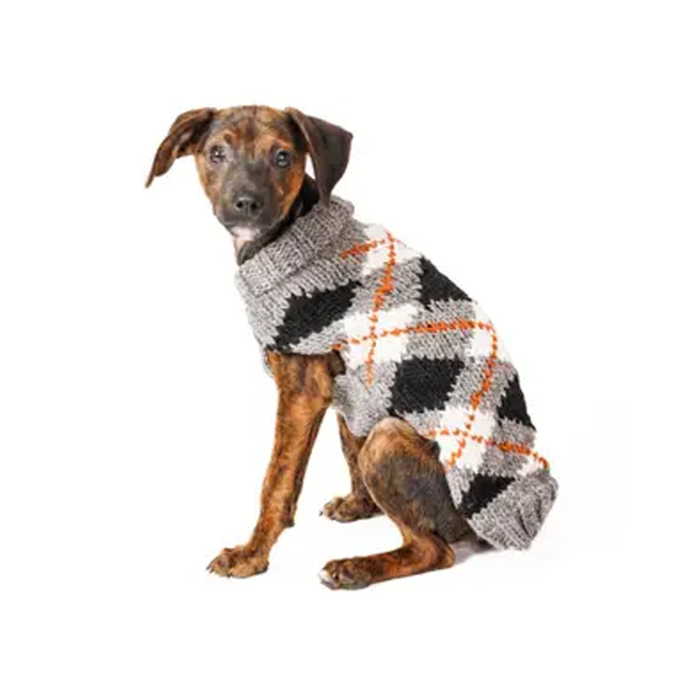 Chilly Dog Sweater - Alpaca Grey Argyle