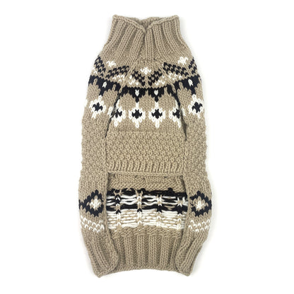 Chilly Dog Sweater - Sandy Canble Knit