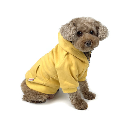 Zip Up Dog Hoodie  - Mustard Yellow