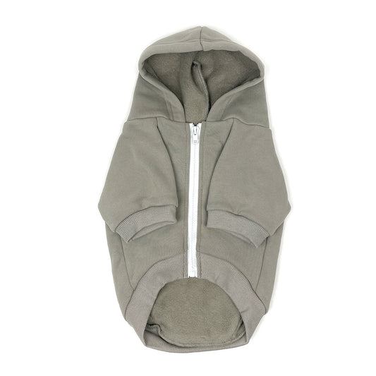 Zip Up Dog Hoodie  - Greige