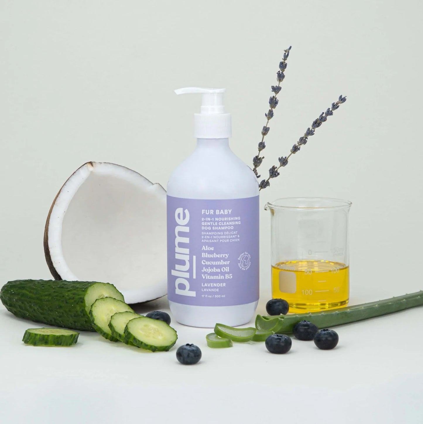 Plume Care - Natural, Soothing & Nourishing Pet Shampoo for Sensitive Skin - Lavender