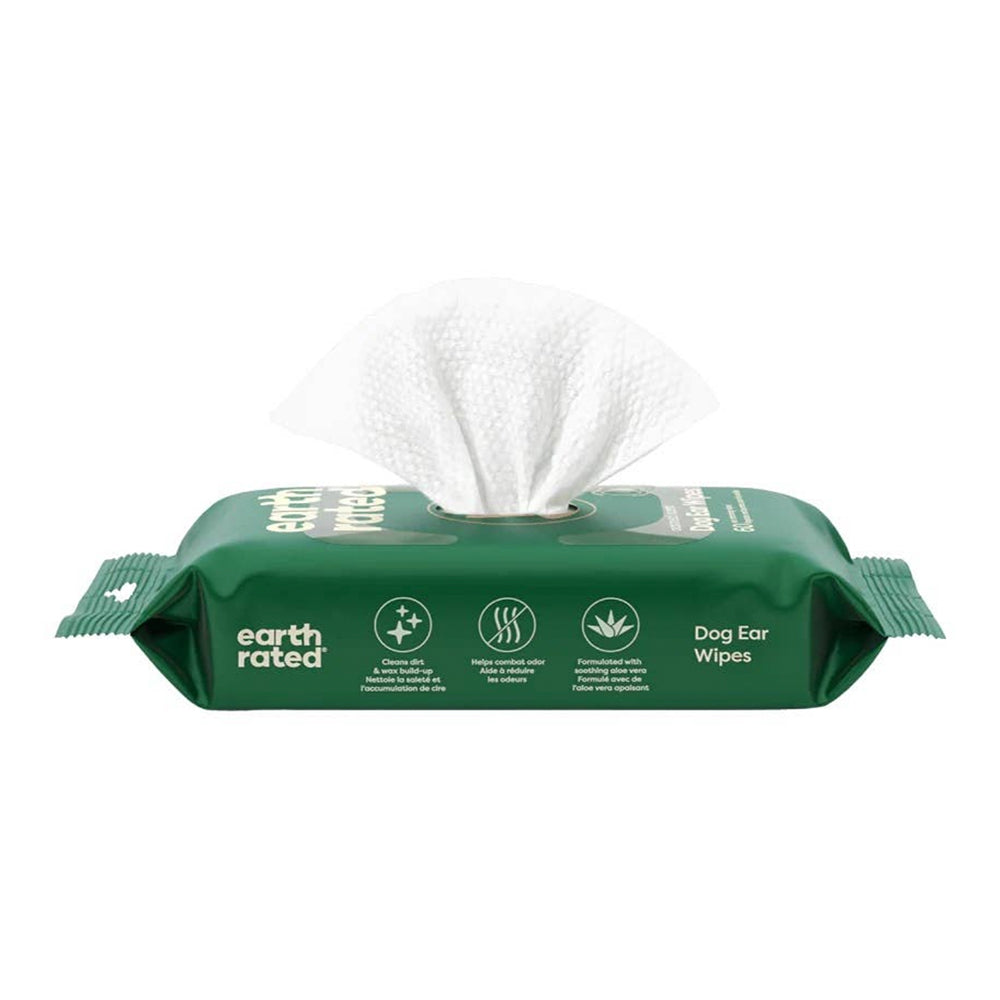 Earth Rated - Dog Ear Cleansing Wipes 60ct