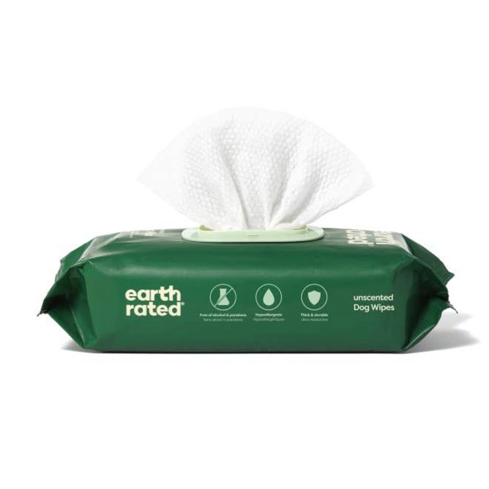 Earth Rated Unscented Dog Grooming Wipes 100ct