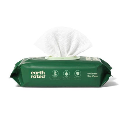 Earth Rated Unscented Dog Grooming Wipes 100ct