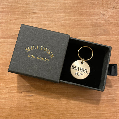 Solid Brass Pet ID Tag – Round