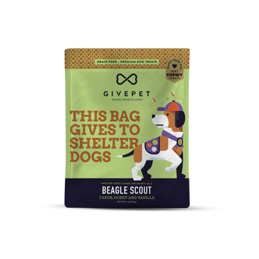 GivePet - Soft Baked Dog Treats - Beagle Scout - Carob, Honey and Vanilla