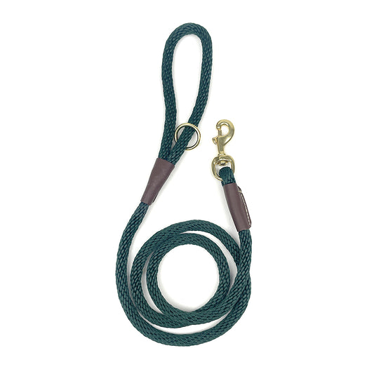 Mendota Dog Rope Leash - Hunter Green