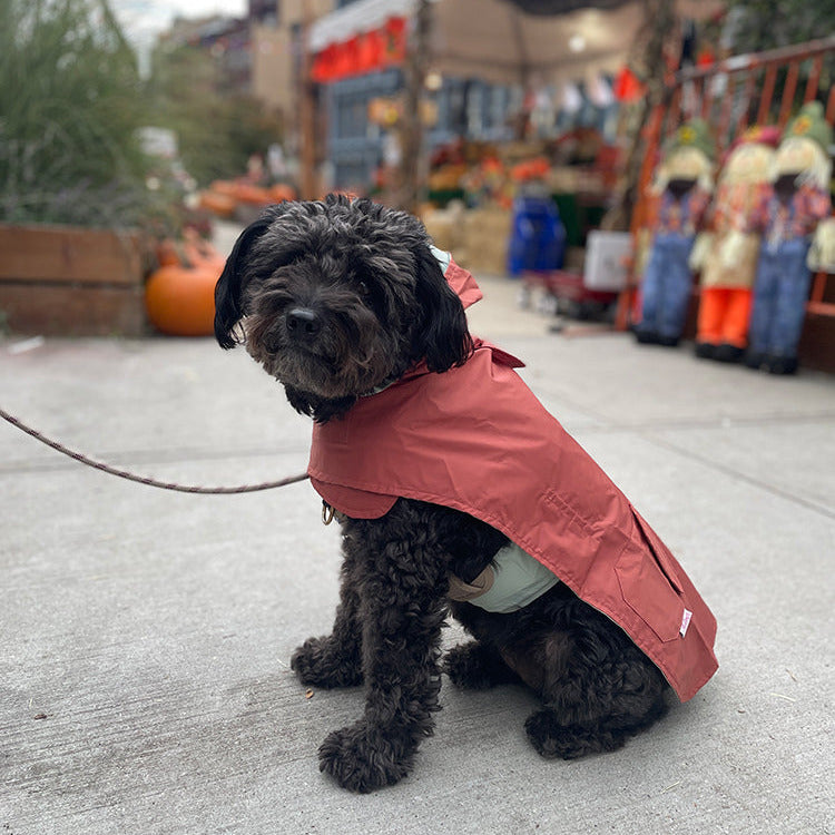 Dog Reversible Rain Coat - Cinnamon-Mint