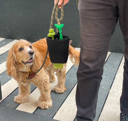 Dog Waste Bag Dispenser Combo - Slate Gray - Waterproof Washed Canvas