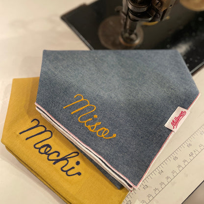 Square Dog Bandana - Chambray - Dark Blue