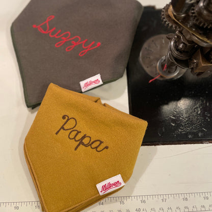 Square Dog Bandana - Mustard Yellow