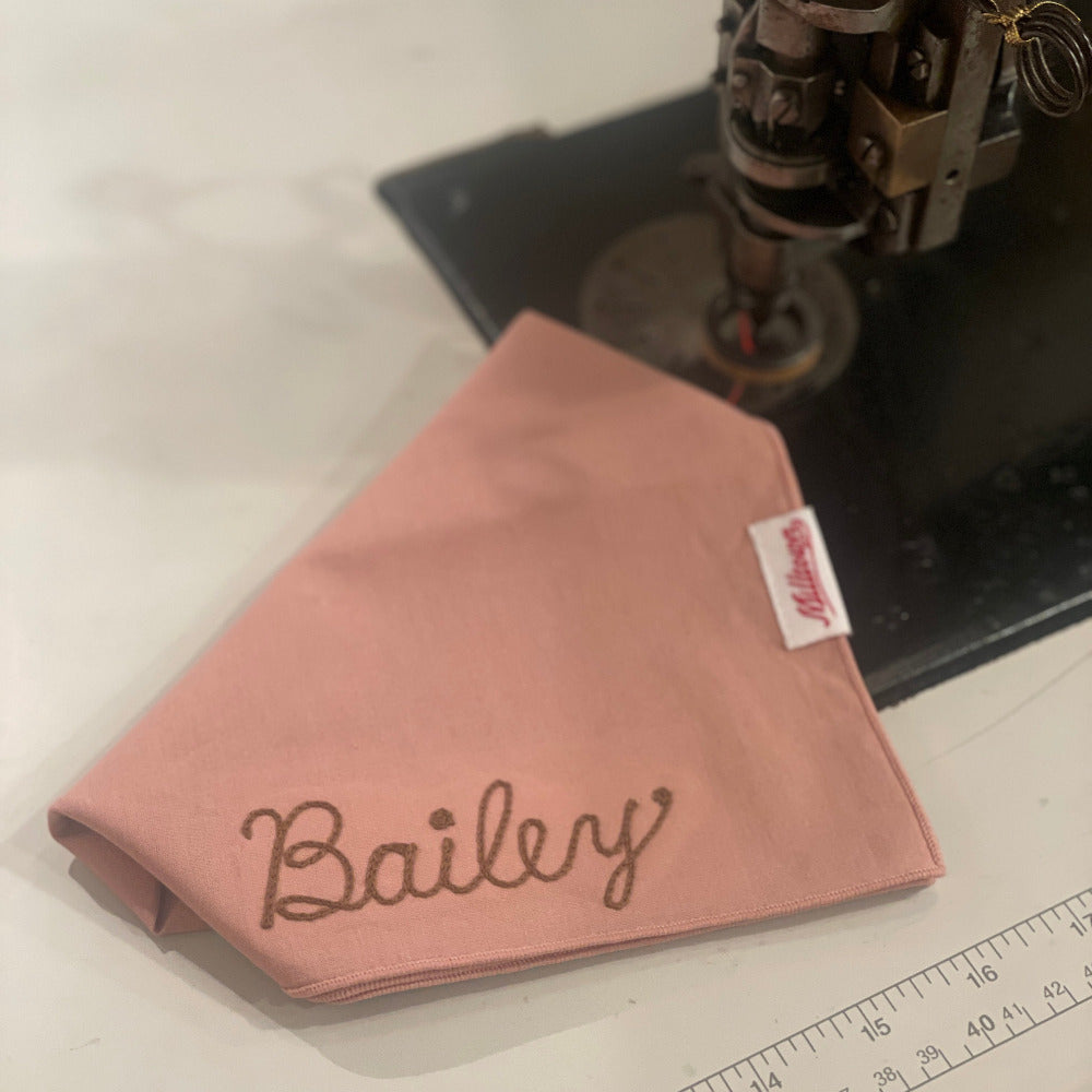 Square Dog Bandana - Poplin - Dusty Pink