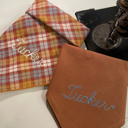 Square Dog Bandana - Poplin - Cinnamon Brown