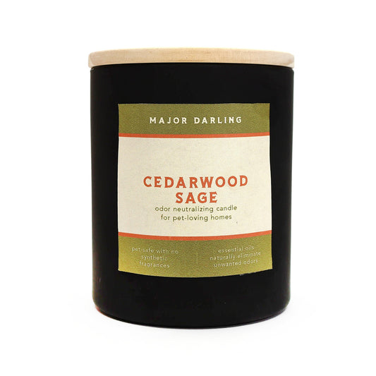 Major Darling - Odor Neutralizing Candle - Cedarwood + Sage