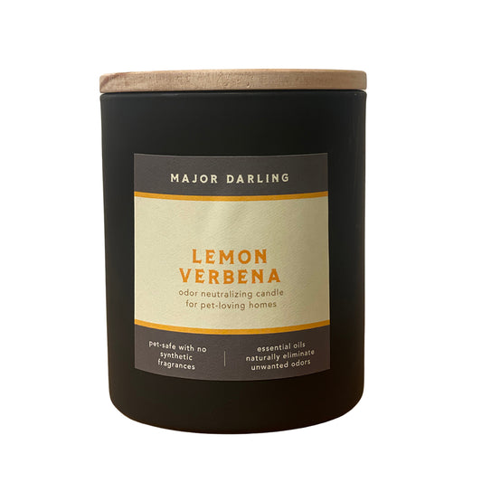 Major Darling - Odor Neutralizing Candle: Lemon Verbena / 11 oz glass vessel