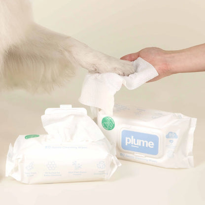 Plume Care - Gentle Cleansing Wet Wipes for Dogs & Cats - Sensitive Skin Approved